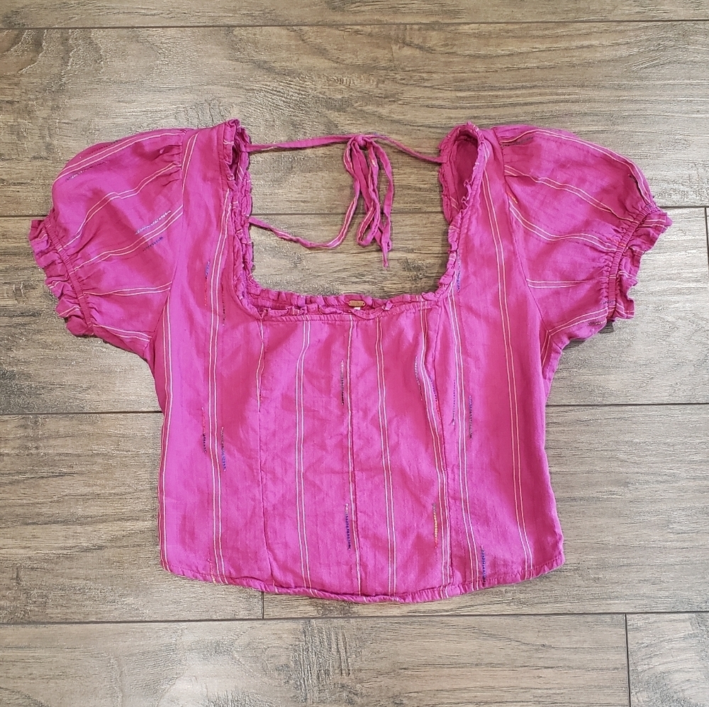 Free People Seratonin Corset Top Pink Size Small